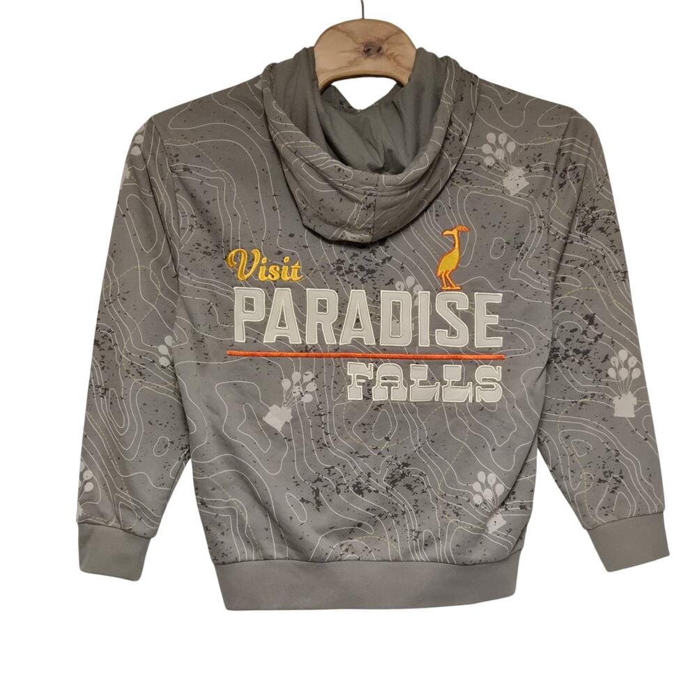 Disney Store Paradise Falls Full Zip Hoodie Sweatshirt Mens Medium Gray